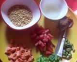 A picture of step 1 of Red poha khichuri.
