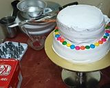 2 टायर किट कैट गेम्स चॉकलेट केक रेसिपी चरण 20 फोटो