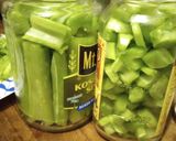 A picture of step 2 of Pickled Mustard Stems and Stalks.