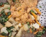 A picture of step 3 of Hyderabadi Veg Dum Biryani.