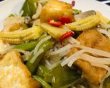 Hình bước làm 2 của món Bún gạo xào chay