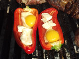 Morrones (ají) rellenos a la parrilla! 😚