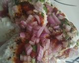 A picture of step 4 of Tikki chaat.
