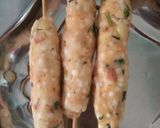 A picture of step 3 of Sago seekh kebabs.