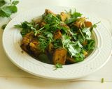 A picture of step 5 of Aloo ke gutke-special potato masala curry for chapathi.