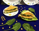 A picture of step 8 of Corn Palak Sandwich.