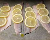 A picture of step 1 of Orata al limone.