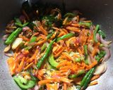 A picture of step 2 of Vegetable POHA.