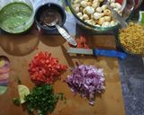 A picture of step 2 of Makhana Bhel.