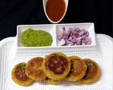 A picture of step 7 of Chana dal &soya chunks tikki /pettis (Roasted).