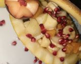 A picture of step 2 of Mix fruit chat basket.