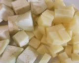 A picture of step 1 of Polpette di orata e melanzana.