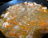 A picture of step 3 of Sotanghon Soup.