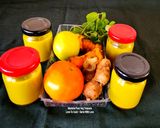 A picture of step 4 of Immunity Booster Herbal Golden Shots - Turmeric Orange Lemon "Vitamin C" Shots.