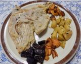 Foto del paso 9 de la receta: Cola de Raya al horno con zanahoria, remolacha, papa y calabaza