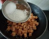 A picture of step 4 of Suran Farali Sabji.