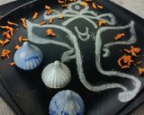 A picture of step 3 of Blue berry chocolate modak.
