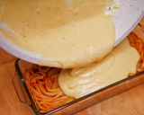 Foto langkah ke 5 dari resep Pasta Brulee / Fettuccine - Spaghetti Bolognese Panggang.