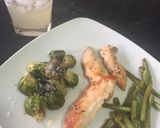 Foto del paso 8 de la receta: Pollo a la plancha con coles de Bruselas con champiñones y ejotes al ajo