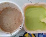 Foto langkah ke 5 dari resep Brownis Kukus Coklat Pandan ala Brownis Amanda.