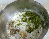 A picture of step 1 of Kuttu Atta Paneer Pakode.