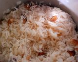 A picture of step 6 of Zafrani Pulao.