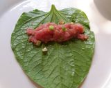A picture of step 3 of Beef Wrapped in Betel Leaves (Bò Cuốn Lá Lốt).