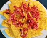 A picture of step 7 of Nacho Dip with Bacon and Melted Manchego Cheese.