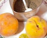 A picture of step 1 of Peach black pepper chaat.