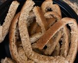 A picture of step 1 of Pumpkin Nuts swirls(with leftover bread edges).