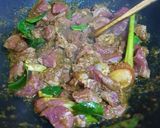 A picture of step 1 of Green Curry Lamb.