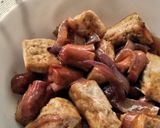 A picture of step 6 of Teriyaki Sausage and Tofu.