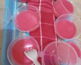 Foto langkah ke 7 dari resep Puding Susu Kedelai Merah Putih.