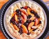 Hình bước làm 6 của món 💚 Tart Rustic Xuân Đào & Việt Quất