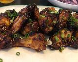 A picture of step 4 of Sweet & sticky wings with classic slaw.