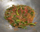 A picture of step 6 of Veg Hyderabadi Biryani with Boondi raita.