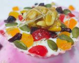 A picture of step 6 of Fruit n Pepper frozen yogurt with peppercorn peanut crunch.