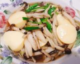 รูปขั้นตอนการทำที่ 3 ของ เต้าหู้ไข่ผัดเห็ดชิเมจิ