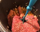 A picture of step 1 of Stuffed Pepper Soup.