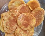 Foto langkah ke 6 dari resep Snack mpasi 8 bulan: PANCAKE #mpasi8bulan #snackmpasi #selingan.