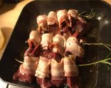 Csirkemáj bacon-be tekerve, rozmaring nyárson recept fázis 4 fotója