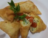 Foto langkah ke 4 dari resep Pangsit Isi Telur Sayur Sederhana.
