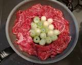 Negi Gyudon - beef bowl toping daun bawang langkah memasak 2 foto