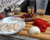 Foto del paso 1 de la receta: Anillas de pota con tomate y... más