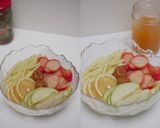 Foto langkah ke 2 dari resep Salted Plum Fruit Punch Mocktail with Mango, Strawberry & Apple.