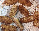 Hình bước làm 2 của món Tempeh đậu gà ướp sốt nướng