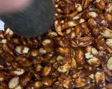A picture of step 4 of Moongphali Chikki (peanut brittle).