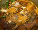 A picture of step 7 of Mutton leg shanks biriyani.