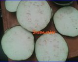 A picture of step 1 of Brinjal chat.