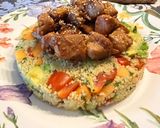 Foto del paso 12 de la receta Tabulé Estilo Marroquí con Melón Cantalupo y Pechuga con Cebolla Caramelizada en Salsa de Ostras !!!